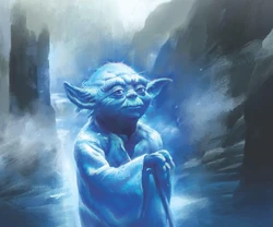 Yoda apareceu para Luke Skywalker como um fantasma da Força mais de 30 anos após sua morte.