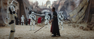 Chirrut % 3Fmwe prepares to fight Stormtroopers