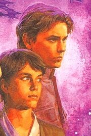Anakin e seu irmão Jacen durante o início da guerra.
