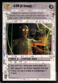 A carta alternativa de  do  com uma imagem de K-3PO.