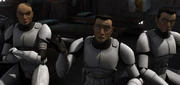 Soldados da tropa do Slick ao serem questionados por Cody e Rex, que então descobrem que os clones suspeitos são  inocentes.