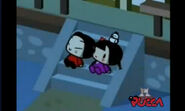 Pucca and Ching looking at the stars in Man of the treehouse