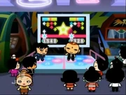 The left player squashes the wrong arrow