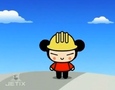 Construction worker in "Noodle Round the World"