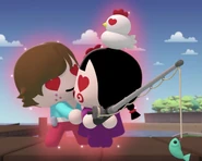 Dandy and Ching fishing together as a couple