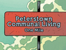 Peterstown community is created by Isaac for people who want their souls to be placed into new wooden bodies