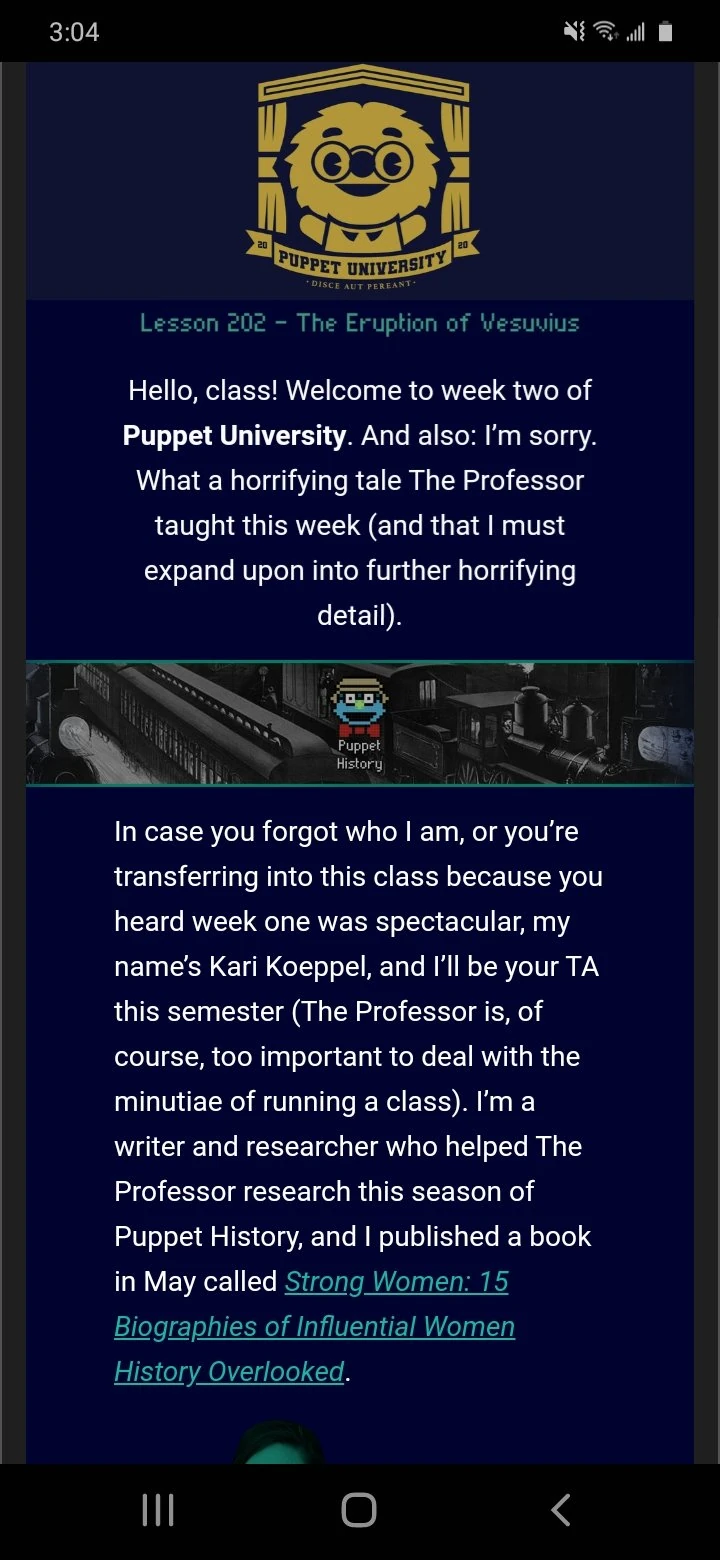 Lesson 202 The Eruption of Vesuvius Puppet History Wiki Fandom