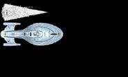 Comparison in length between USS Voyager and Eva's vessel