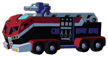 Transformers optimus prime sales fire truck