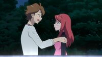 Shou helps Aira complete her Eternal Hug jump.