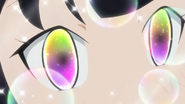 Kaname's Shining Eyes when performing Rainbow Rising.