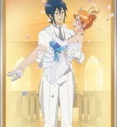 Rizumu and Hibiki at their wedding ceremony in Rizumu's Prism Act.