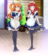 Aira & Rizumu in maid outfits.