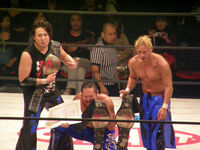 Sugawara, Kanda and Tanizaki as the Open the Triangle Gate Champions