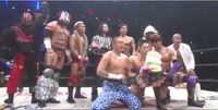 VerserK (Mondai Ryu, Cyber Kong and El Lindaman) vs. Jimmyz (Jimmy Kanda, Ryo "Jimmy" Saito and Jimmy Susumu) vs. Masato Yoshino, Ben-K and Kotoka - December 25, 2016