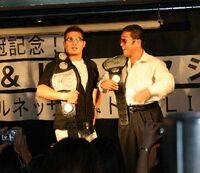 Mochizuki with Don Fujii as the I-J Heavyweight Tag Team Championship