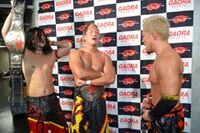 Hulk, Tanisaki and Tozawa as Open The Triangle Gate Champions