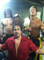 Hulk and Tanisaki as Open The Twin Gate Champions