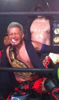 Akira Tozawa and BxB Hulk as a 1 time Open The Twin Gate Champions during their Blood WARRIORS reign