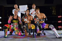 Horiguchi, Saito and Susumu as the Open the Triangle Gate Champions