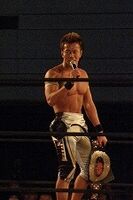 Masato Yoshino as the Open The Brave Gate Champion during his WORLD-1 reign