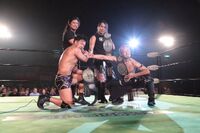 RATEL'S with the GHC Junior Heavyweight and GHC Junior Tag Team Champions