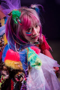 Japanese Child Actress in X-Girl Harajuku Street Style, Rainbow