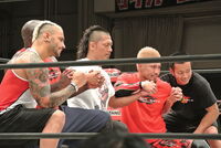 Ricochet forming MONSTER EXPRESS with Masato Yoshino, Akira Tozawa, Shingo Takagi, Uhaa Nation