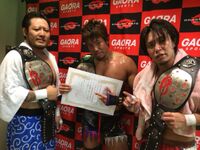 Kanda, Susumu and Toyonaka Dolphin as the Open the Triangle Gate Champions