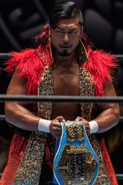 Takagi with the provisional  belt