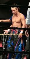 Naoki Tanizaki as Blood Warriors Authorized Open The Brave Gate Championship