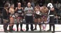 Jimmyz (Genki Horiguchi H.A.Gee.Mee!!, Jimmy Susumu and Ryo "Jimmy" Saito) vs. Big R Shimizu, Naruki Doi and Ben-K - April 7, 2017