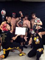 YAMATO as the Triangle Gate Champion with BxB Hulk and Cyber Kong