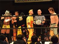 BxB Hulk vs MAD BLANKEY (Cyber Kong, Kzy, Mondai Ryu and Naruki Doi) - August 5, 2014