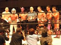 WindowsMG (Keni'chiro Arai, Super Shisa and K-ness) vs. WORLD-1 INTERNATIONAL (Naruki Doi, Masato Yoshino and PAC) - June 7, 2012