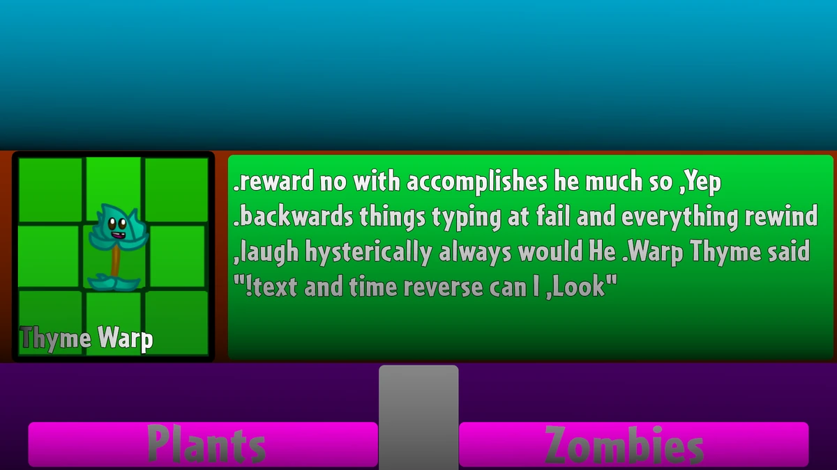 Thyme Warp Plants vs. Zombies 3 Give Me More Space Wikia Fandom