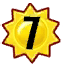 sun icon with a 7