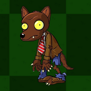 Werewolf Zombie with the Hauted Woods background