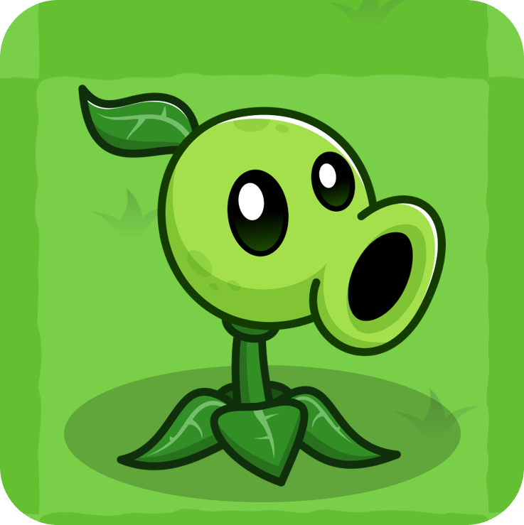 Plants vs. Zombies Peashooter illustration, Plants vs. Zombies 2