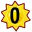 sun icon with a 0