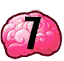 brain icon with a 7