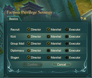 privilage settings