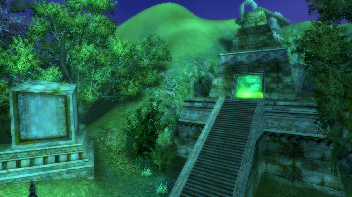 томб райдер деревня в джунглях. карта хх в пв. зеленое королевство. руины в чаще. колоннада развалины.