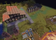 Aerial view of the factories