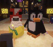 Icy comparing heights with Richas without his mask
