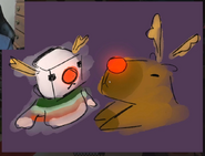 DanSir's drawing of themself and Leonarda wearing Christmas attire