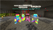Team Raccoon members sitting together on Day 2 of Purgatory II