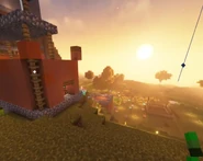 Felps' house at sunset.