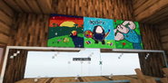 Original paintings made by Jaiden, Bobby, and Roier (Left to Right)