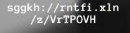 Close up of the coded version of the URL